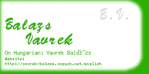 balazs vavrek business card